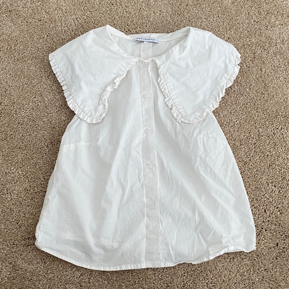 WeWoreWhat White Ruffle Blouse